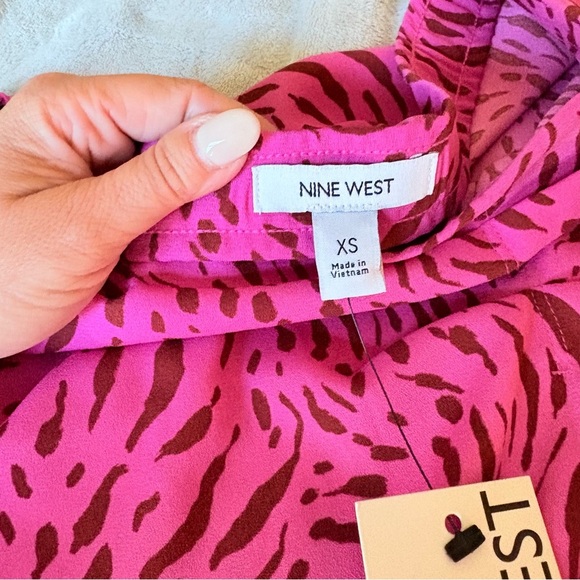 Nine West Women’s Pink Zebra Print Midi Skirt - Picture 4 of 7